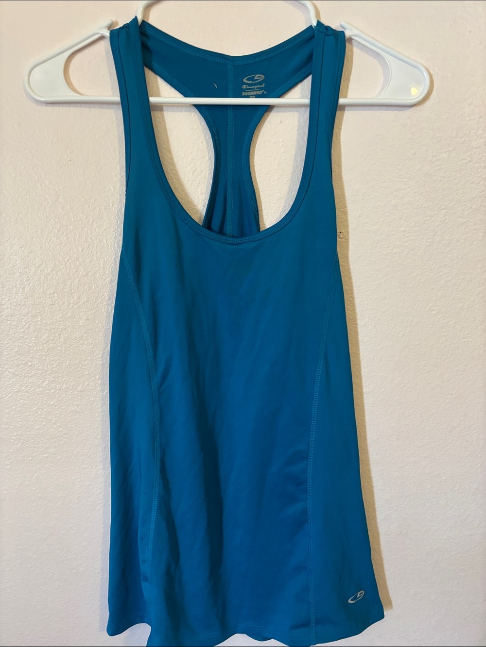 Danskin Woman’s Blue Racerback Performance Tank, Size XS